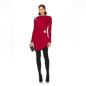Monse Long Sleeve Keyhole Dress, Size 8, NWT